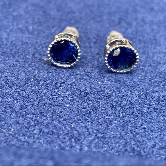 Jared New Sterling silver sapphire stud earrings - Picture 5 of 6
